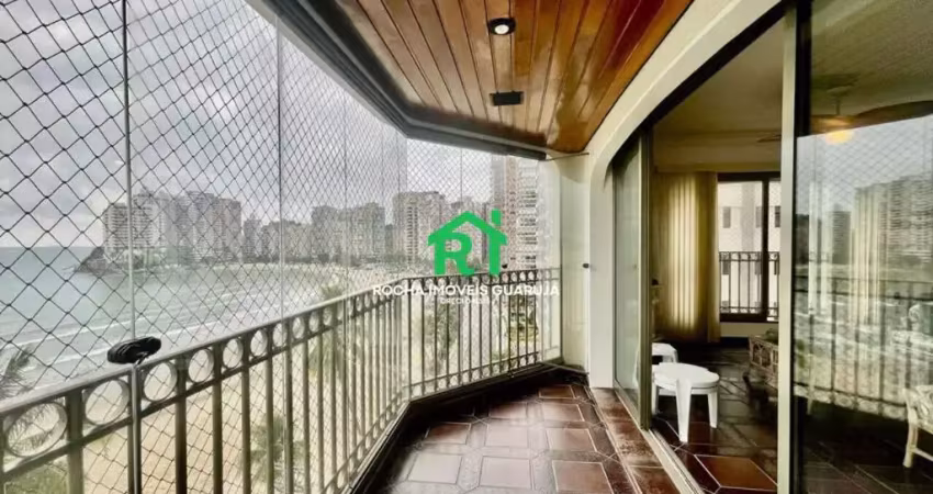 Apartamento para alugar em praia das astúrias, guarujá/sp, 3 suítes, 2 vagas, lazer, frente mar