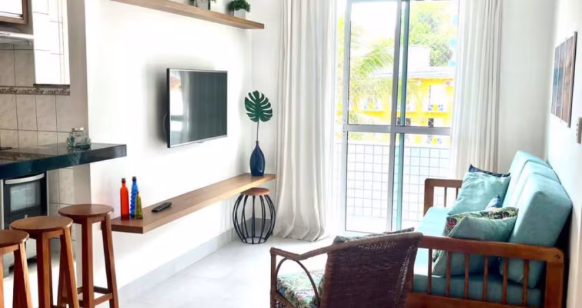 APARTAMENTO MOBILIADO NA PRAIA GRANDE - TODO REFORMADO - 2 QUADRAS DA PRAIA