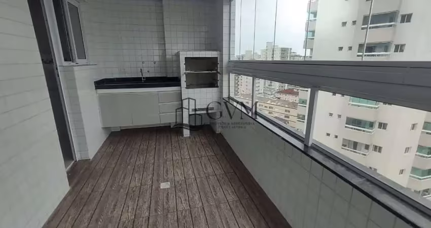 Apartamento com 2 dorms, varanda gourmet Caiçara, Praia Grande
