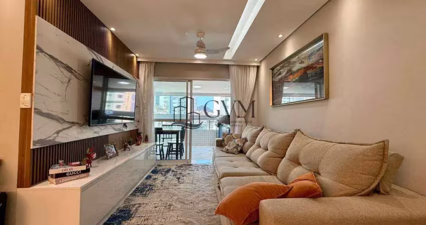 Apartamento com 3 suítes, vista mar, guilhermina, praia grande