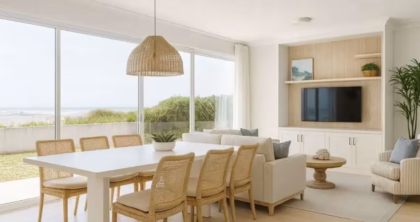 Casa frente mar em ubatuba, 5 quartos, 3 salas, 3 banheiros, 4 vagas de garagem, 373,50 m² , terreno 575 m2 de esquina