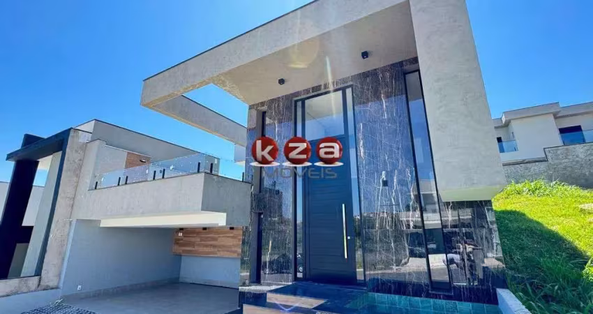 Casa de luxo a venda no condomínio montalcino em valinhos-sp, 3 dormitórios e piscina, 243m².