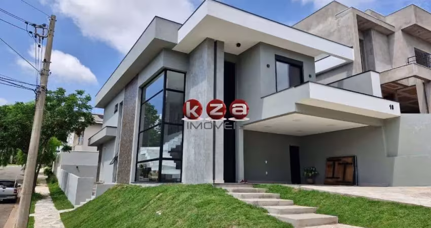Casa moderna e nova a venda em condomínio de alto padrão em valinhos-sp, : 3 suítes, 4 vagas, 280m².gourmet com piscina.