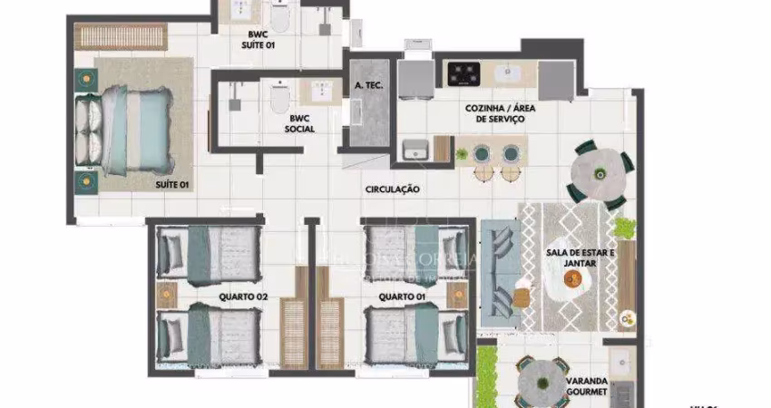 Apartamento com 3 dormitórios à venda, 70 m² por R$ 424.000,00 - Nova Parnamirim - Parnamirim/RN