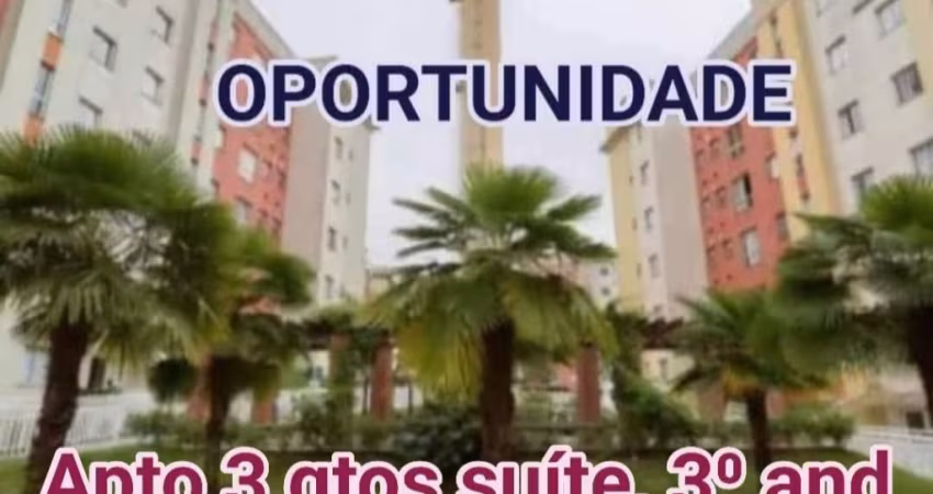 Apto 3 qtos suíte, garagem, 59 m² .