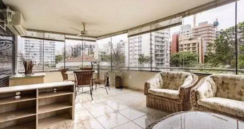 Amplo apartamento com 3 dormitórios, churrasqueira e hidromassagem - 222m² - petrópolis