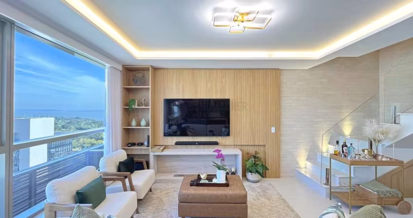 Lindíssimo apartamento Duplex, semi mobiliado, andar alto de 2 dormitórios vaga de garagem coberta O Atmosfera Air possui uma localização privilegiada, que une as conveniências da cidade com uma vista