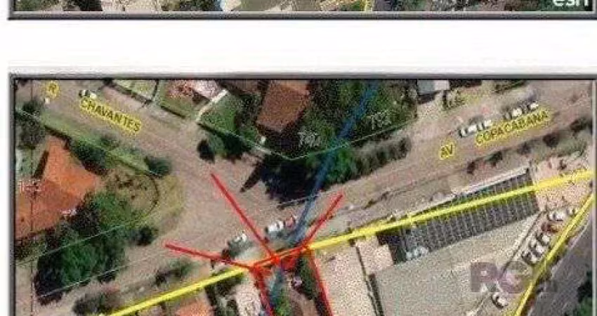 Terreno plano com 439m², localizado na avenida copacabana, no limite entre os bairros tristeza e assunção