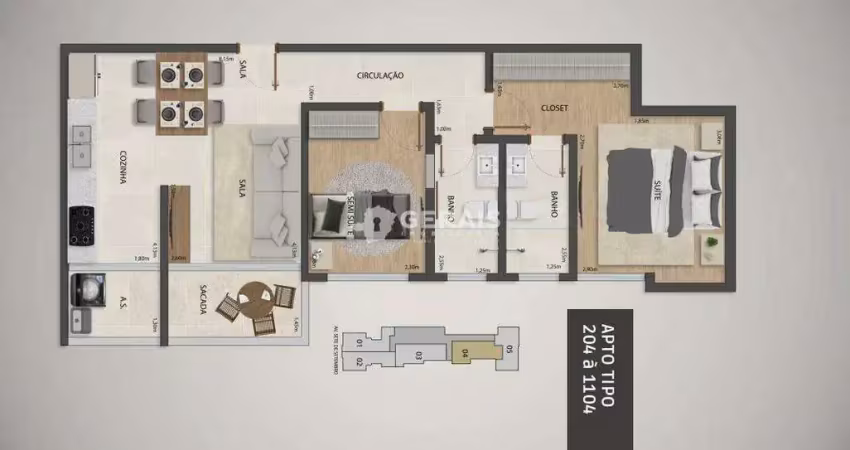 Apartamento à venda, 2 quartos, 1 suíte, 1 vaga, centro - divinópolis/mg