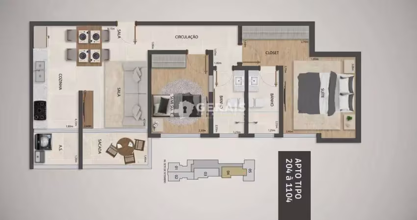 Apartamento à venda, 2 quartos, 1 suíte, 1 vaga, centro - divinópolis/mg