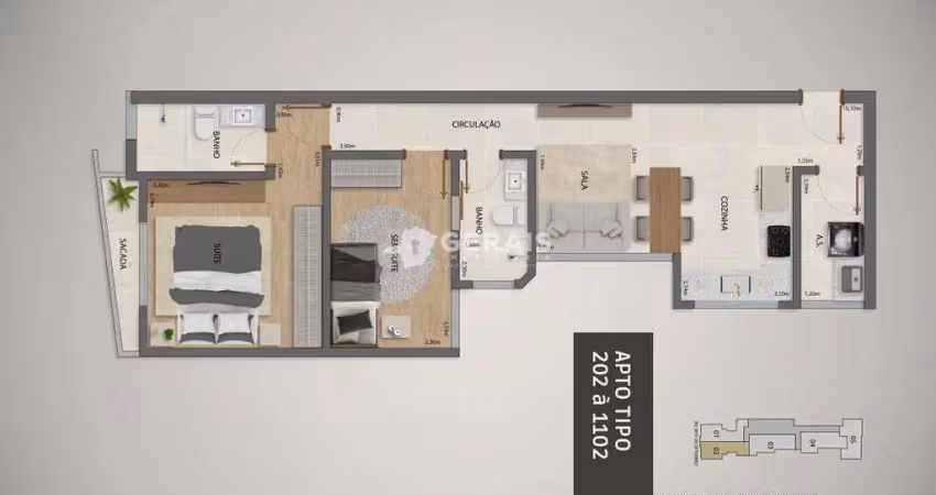 Apartamento à venda, 2 quartos, 1 suíte, 1 vaga, centro - divinópolis/mg