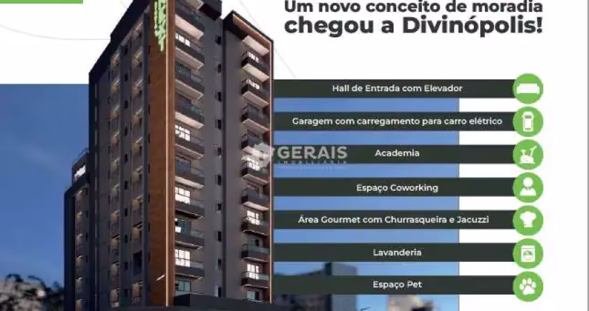 Apartamento à venda, 1 quarto, 1 suíte, 1 vaga, chanadour - divinópolis/mg