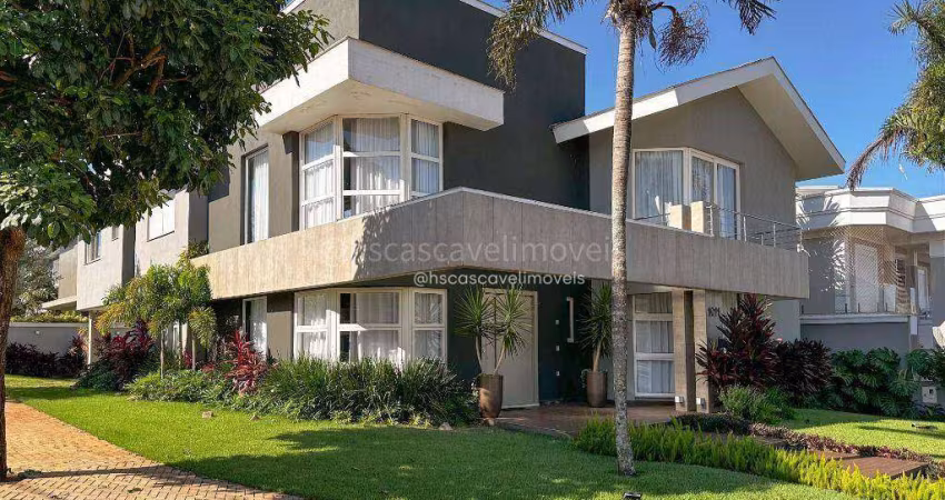 Sobrado com 3 dormitórios à venda, 392 m² por r$ 4.500.000,00 - condomínio treviso - cascavel/pr
