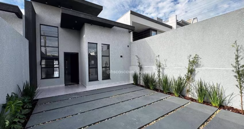 Casa Nova 1Suite + 2 quartos e ótima sobra de terreno à venda, 76 m² por R$ 430.000 - Jardim Veredas - Cascavel/PR