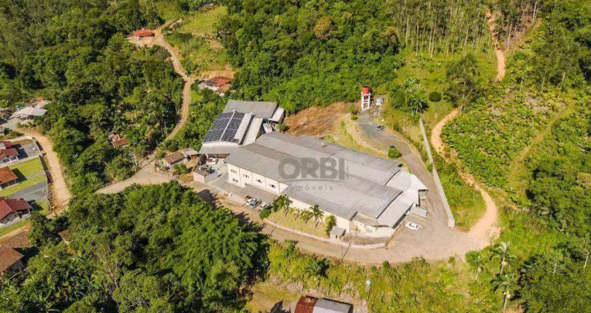 Galpão para alugar, 1200 m² por r$ 11.235/mês - ribeirão máximo - luiz alves/sc