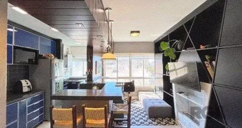 Elegante apartamento mobiliado com suíte, churrasqueira e 1 vaga no menino deus - 73m²