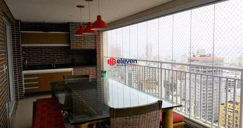 Apartamento de alto padrão em Santos, Bairro Boqueirão, para venda, com 3 suítes e lazer completo.