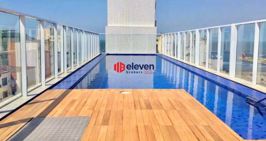 Apartamento espaçoso de 02 quartos, próximo à praia - no Bairro José Menino - Santos