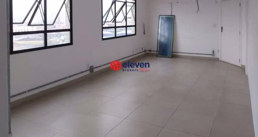 Sala Comercial no Edifício Golden Garden com Vista Panorâmica e Garagem Privativa no Macuco, Santos-SP