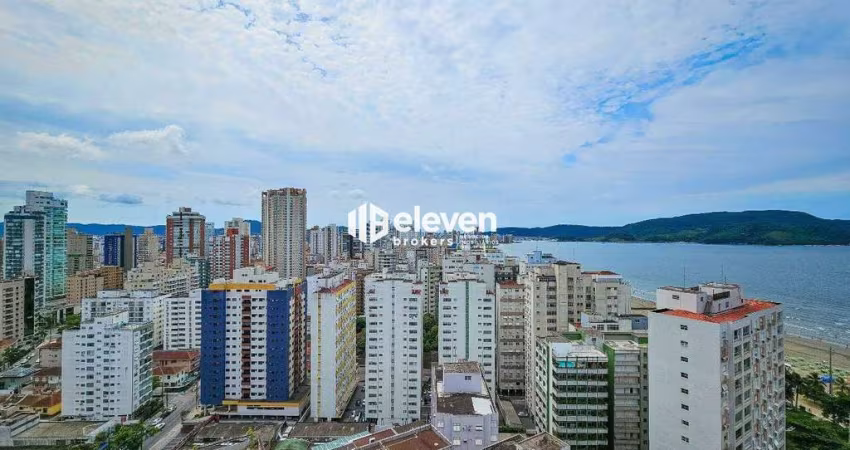 Apartamento à venda, 03 suítes, vista mar, 134,40 m², no Boqueirão - Santos.