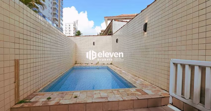 Casa Sobreposta Alta para locação com 3 Suítes e Lazer Privativo – 240m² | Campo Grande – Santos/SP