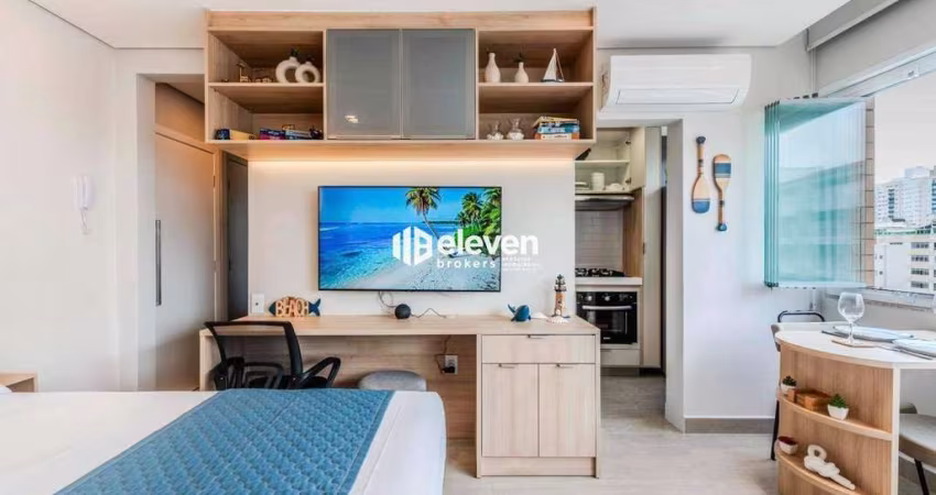 Lindo apartamento decorado vista mar para locação no Embaré!