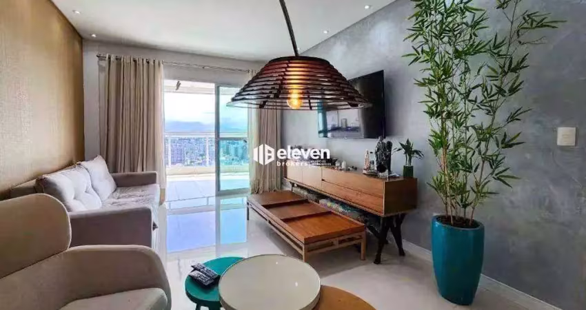 Apartamento alto padrão com vista mar, 3 suítes e porteira fechada no boqueirão