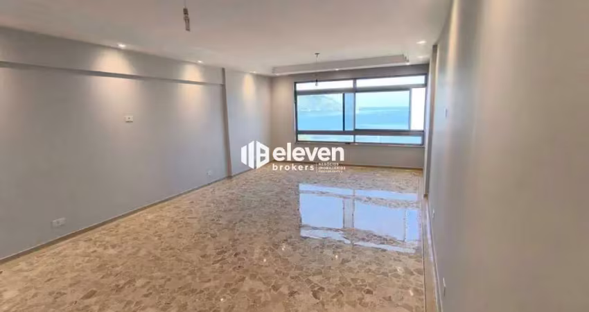 Apartamento frente mar – 200m², 3 dorms, 1 suíte, 1 vaga | porteira fechada | canal 6 – santos/sp