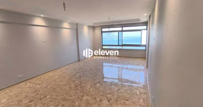 Apartamento frente mar – 200m², 3 dorms, 1 suíte, 1 vaga | porteira fechada | canal 6 – santos/sp