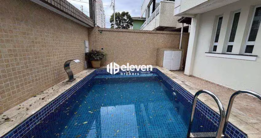 Sobrado com 350m², 3 dormitórios e piscina – venda e locação – aparecida, santos/sp