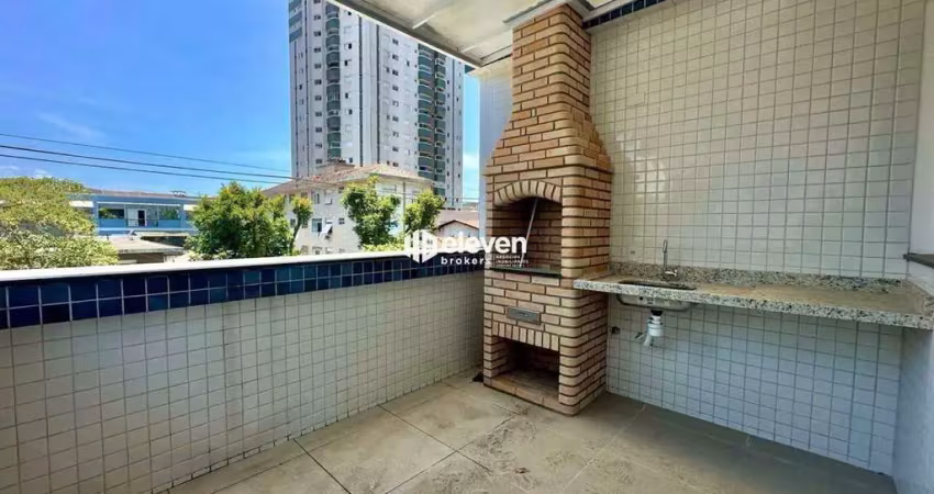 Sobreposta alta nova na ponta da praia – 150m², 3 suítes, 2 vagas e varanda gourmet!
