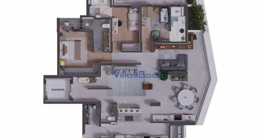 Apartamento à venda, 149 m² por R$ 1.627.447,91 - Jardim Aquarius - São José dos Campos/SP