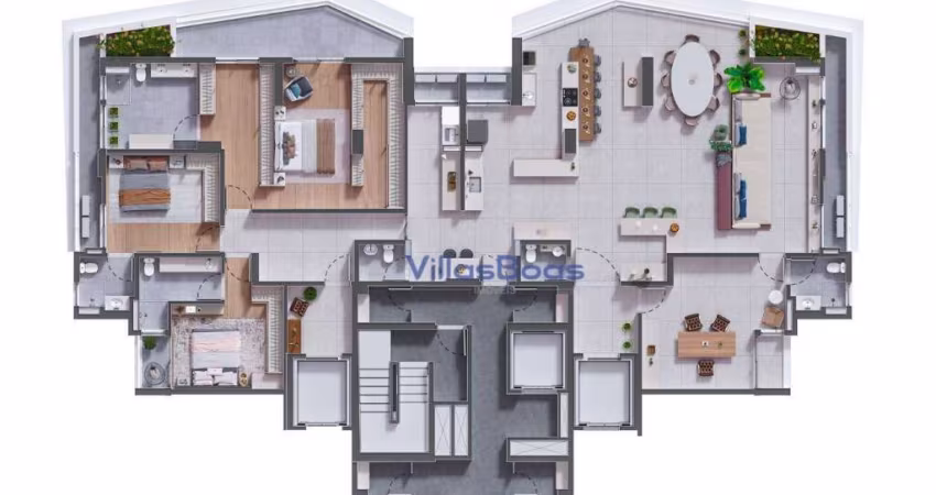 Apartamento à venda, 299 m² por R$ 3.254.895,82 - Jardim Aquarius - São José dos Campos/SP