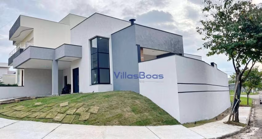 Belíssima casa de esquina recém-construída de 167,50 m² para venda no Condomínio Terras do Vale em Caçapava.