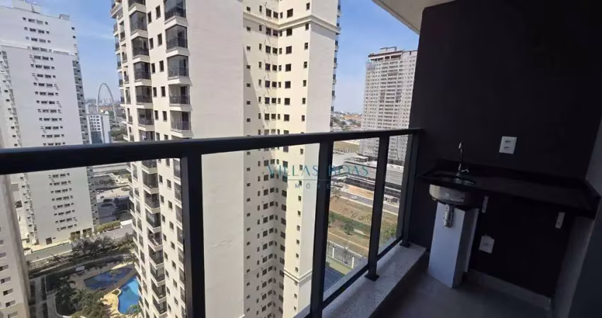 Apartamento de 1 dormitório com vista privilegiada para a ponte estaiada