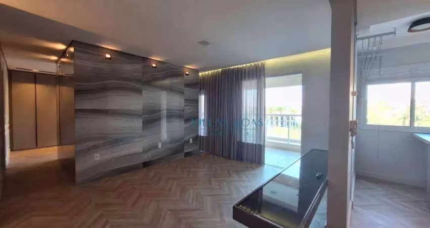 Apartamento com 1 dormitório para alugar, 77 m² por r$ 6.222,00/mês - vila ema - são josé dos campos/sp