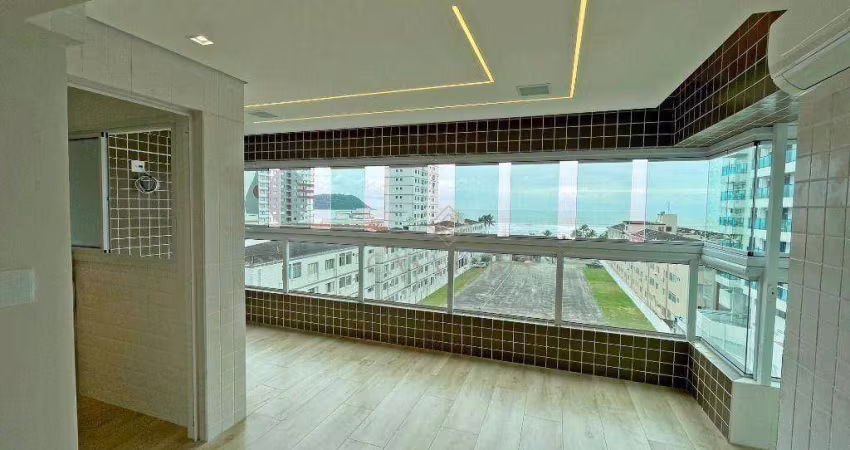 Apartamento amplo com vista mar e 3 dormitórios a venda em Praia Grande!