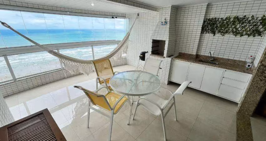 Apartamento com 4 quartos e vista mar à venda em praia grande, aceita financiamento bancário!