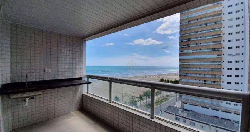 Apartamento com 2 quartos e vista do mar à venda em praia grande, aceita financiamento bancário!