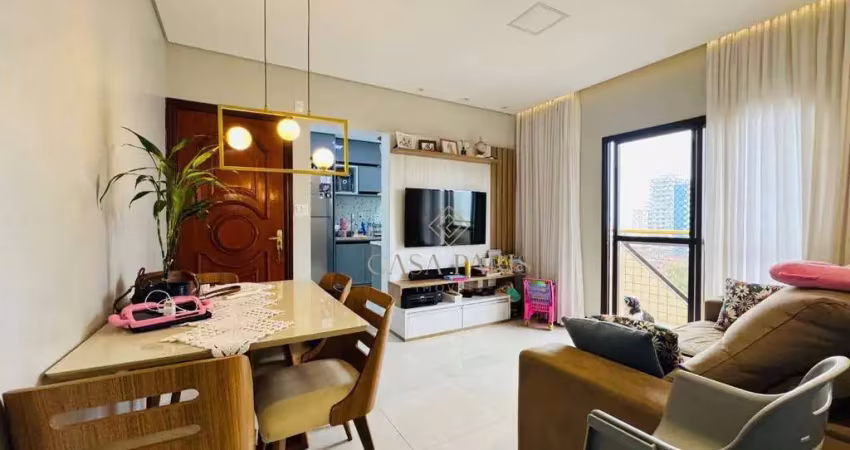 Apartamento com 2 dormitórios à venda, 72 m² por r$ 510.000,00 - maracanã - praia grande/sp
