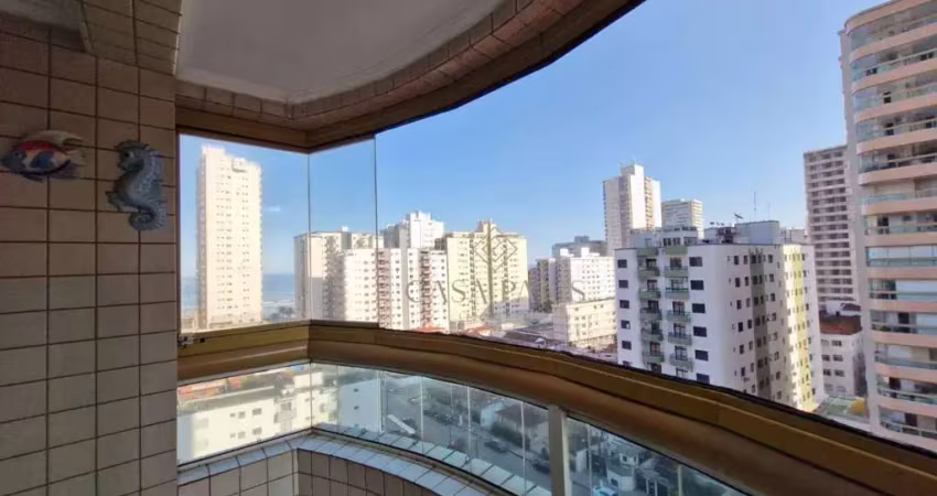 Apartamento vista mar com 1 dormitório à venda por r$ 320.000 - aviação - praia grande/sp