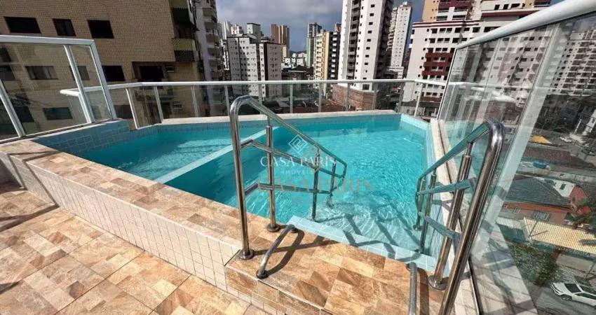 Apartamento com 1 dormitório à venda, 33 m² por r$ 375.000 - vila guilhermina - praia grande/sp