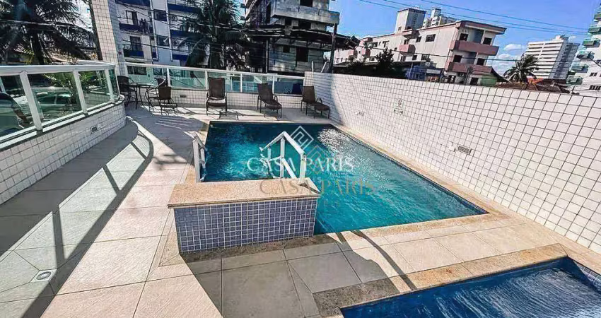 Apartamento com 1 dormitório à venda, 57 m² por r$ 340.000,00 - vila guilhermina - praia grande/sp