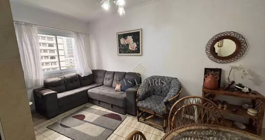 Apartamento mobiliado com 2 quartos na quadra da praia – vila tupi, praia grande – r$ 330.000