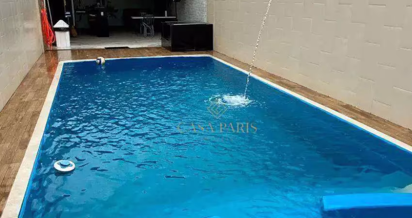 Casa com 3 dormitórios, piscina e área gourmet com churrasqueira à venda, 130 m² por r$ 795.000 - jardim imperador - praia grande/sp