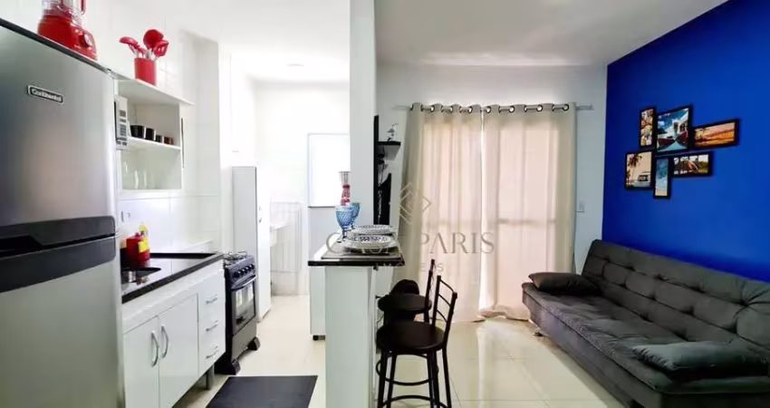Apartamento mobiliado com 1 dormitório à venda, 43 m² por r$ 420.000 - maracanã - praia grande/sp