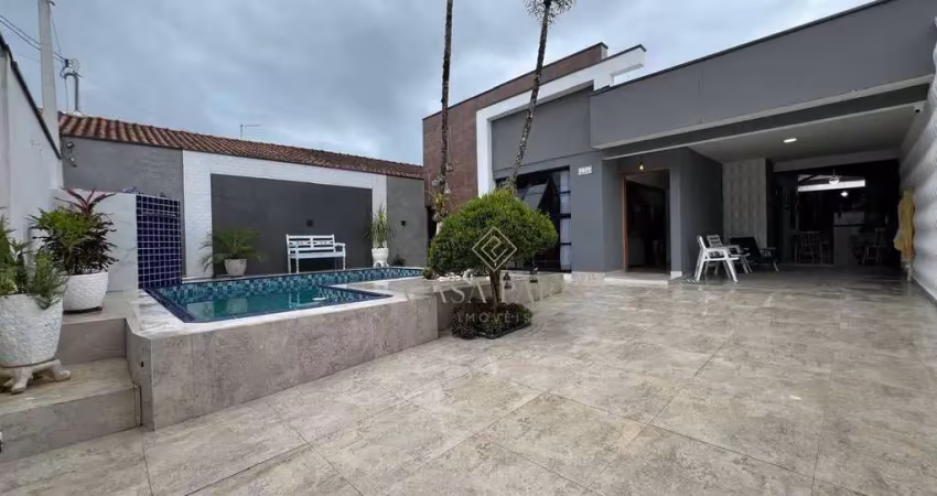 Casa com 3 dormitórios à venda, 140 m² por r$ 1.430.000,00 -  jardim real - praia grande/sp