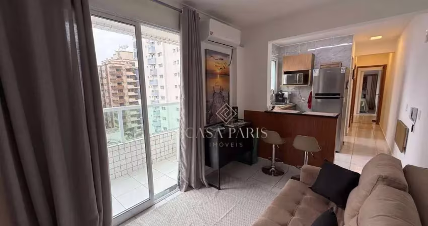 Apartamento mobiliado com 1 dormitório à venda, 48 m² por r$ 400.000 - canto do forte - praia grande/sp