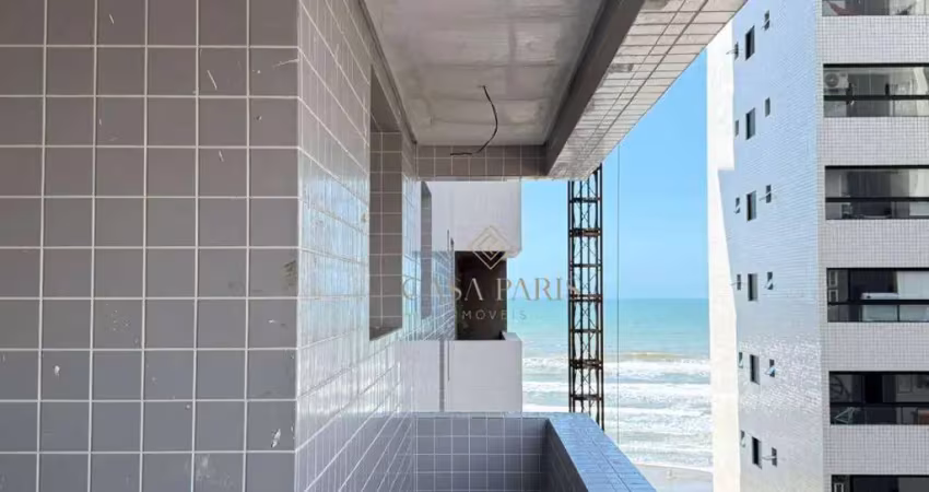 Apartamento vista mar com 2 dormitórios sendo 1 suíte à venda, 71 m² por r$ 590.000 - caiçara - praia grande/sp
