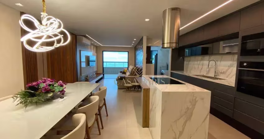 Apartamento com 3 dormitórios à venda, 135 m² por r$ 1.300.000,00 - maracanã - praia grande/sp